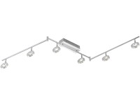 Paul Neuhaus Stropné LED sv. Sileda 6bod., 6x36 W, IP44, hliník, 127,5 x 177 cm