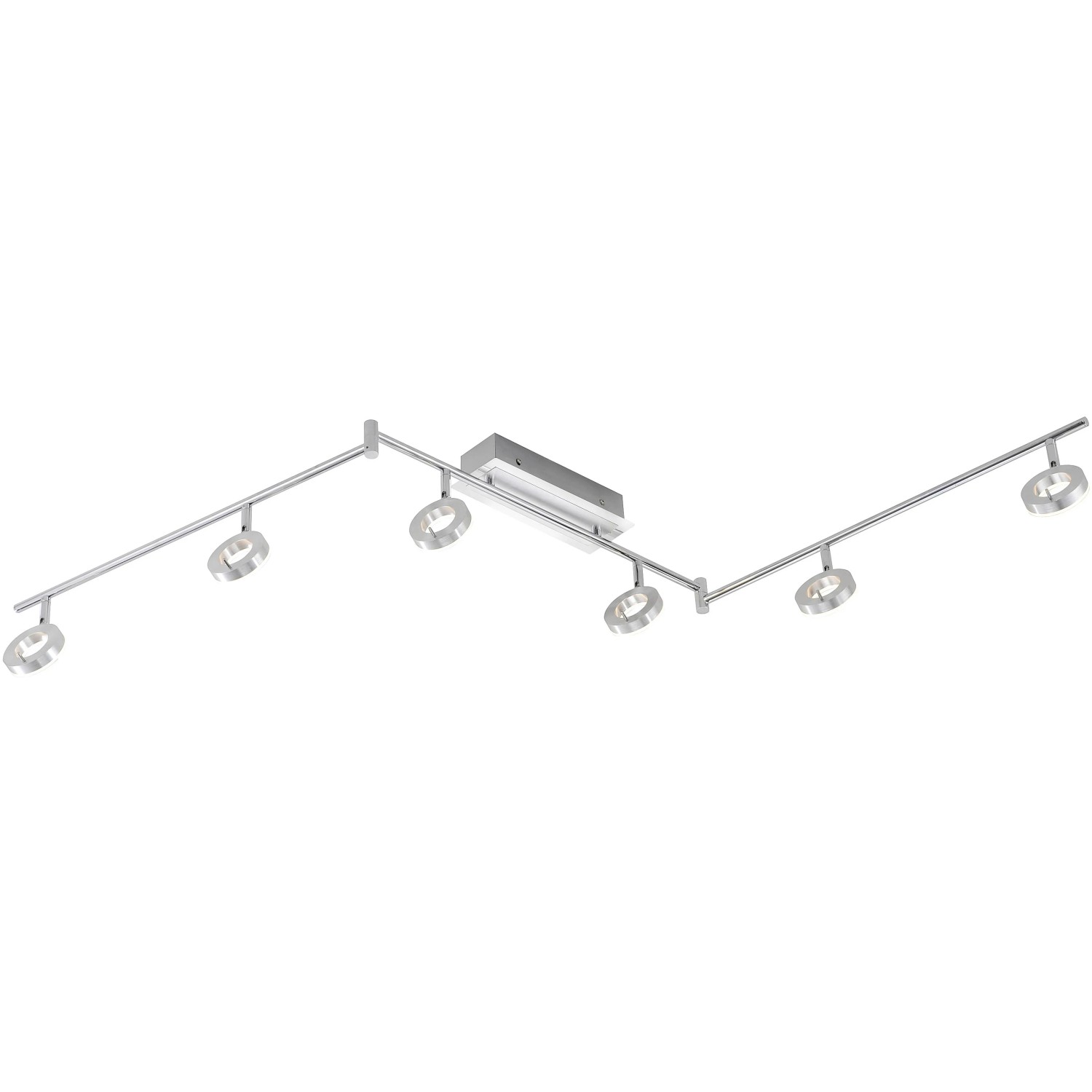 E-shop Paul Neuhaus Stropné LED sv. Sileda 6bod., 6x36 W, IP44, hliník, 127,5 x 177 cm