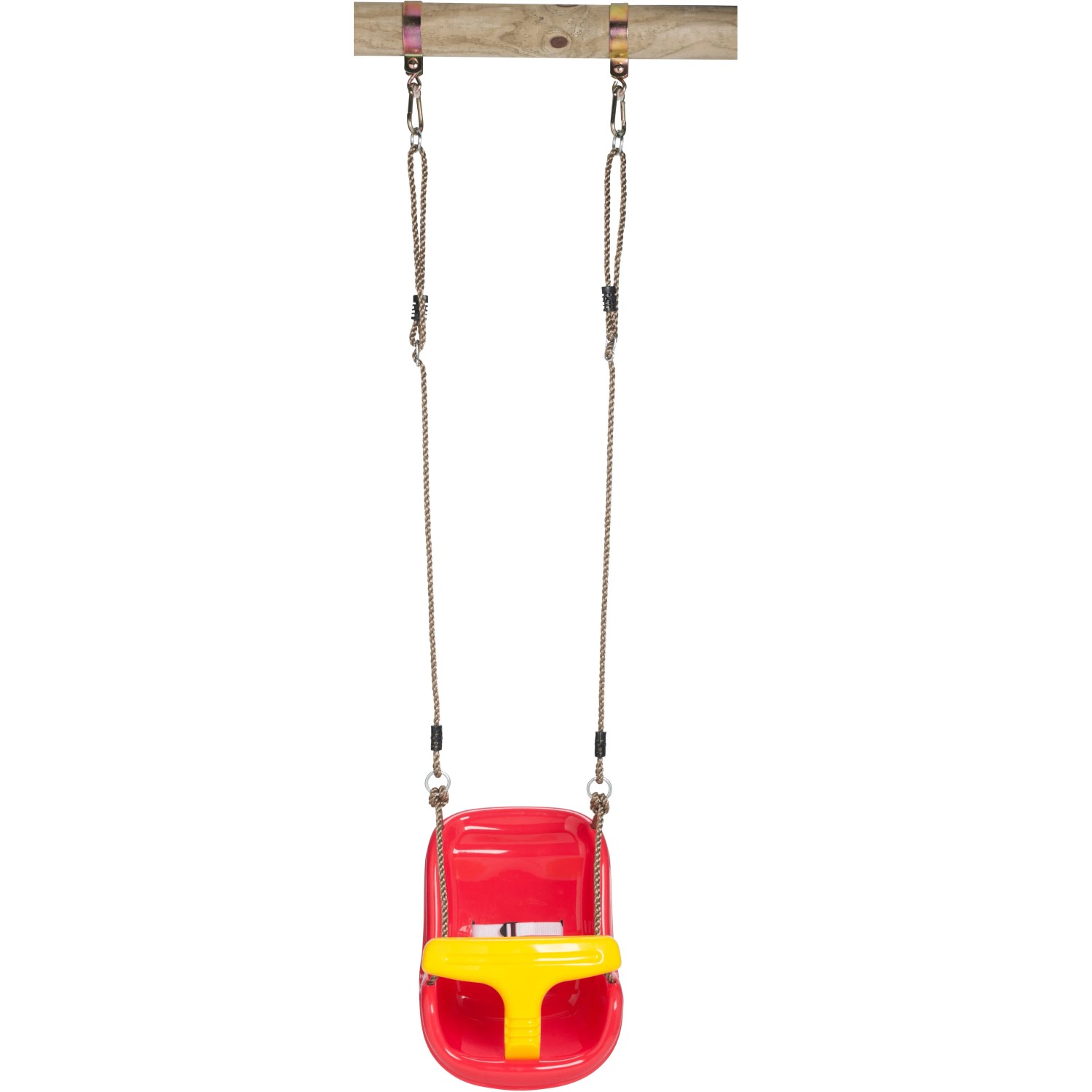E-shop SwingKing Hojdačka pre malé deti Deluxe, červeno-žltá, 36 x 18 cm