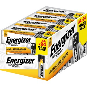 Energizer Alkaline Power AA batérie, 24 kusov v papierovej krabičke.