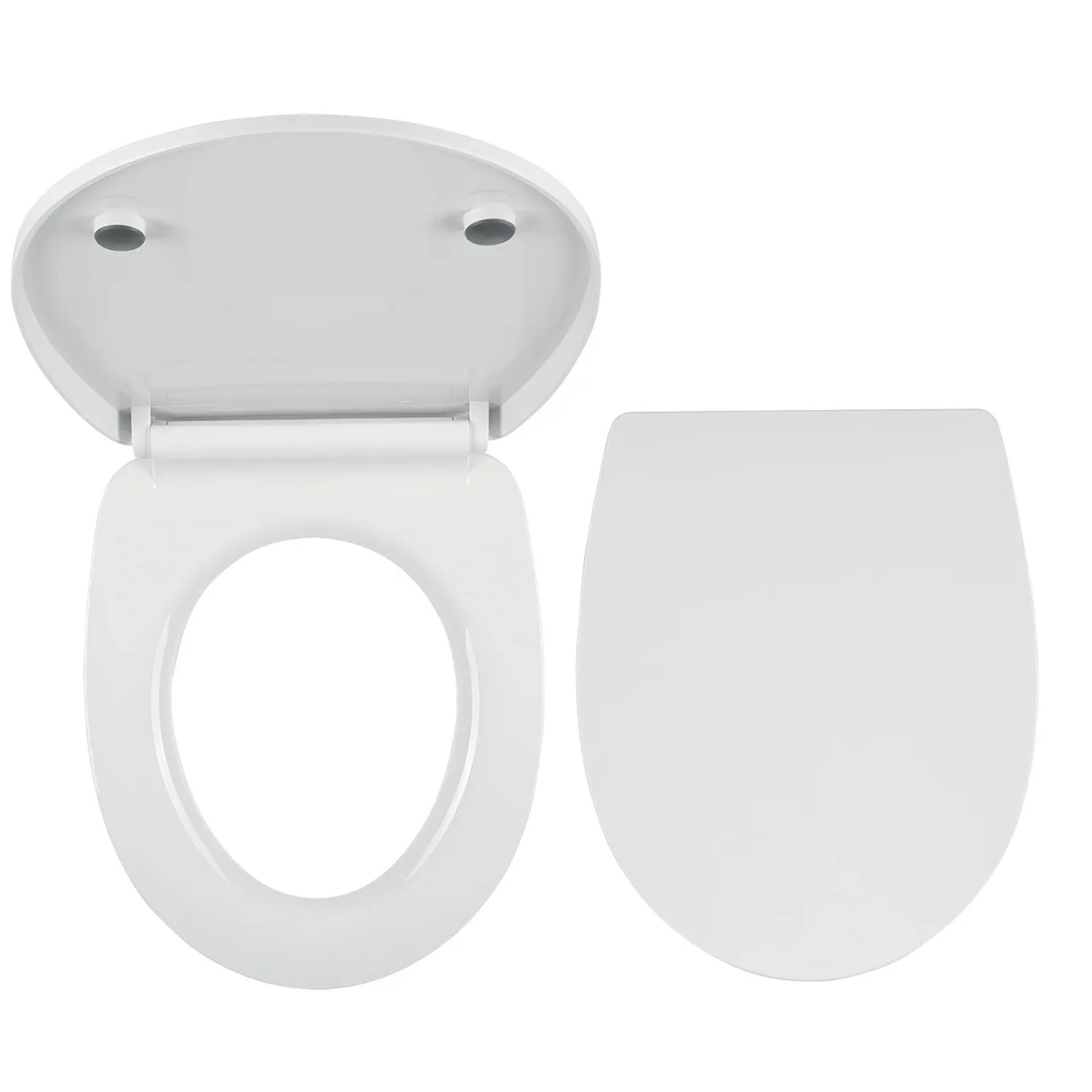 E-shop Ferro WC sedátko WC/SOFTNEW, biely duroplast, plastové závesy, oválne