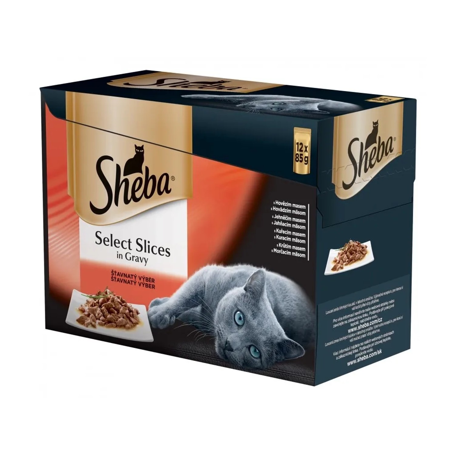 E-shop Sheba Kapsičky pre mačky šťavnatý výber 12 x 85 g