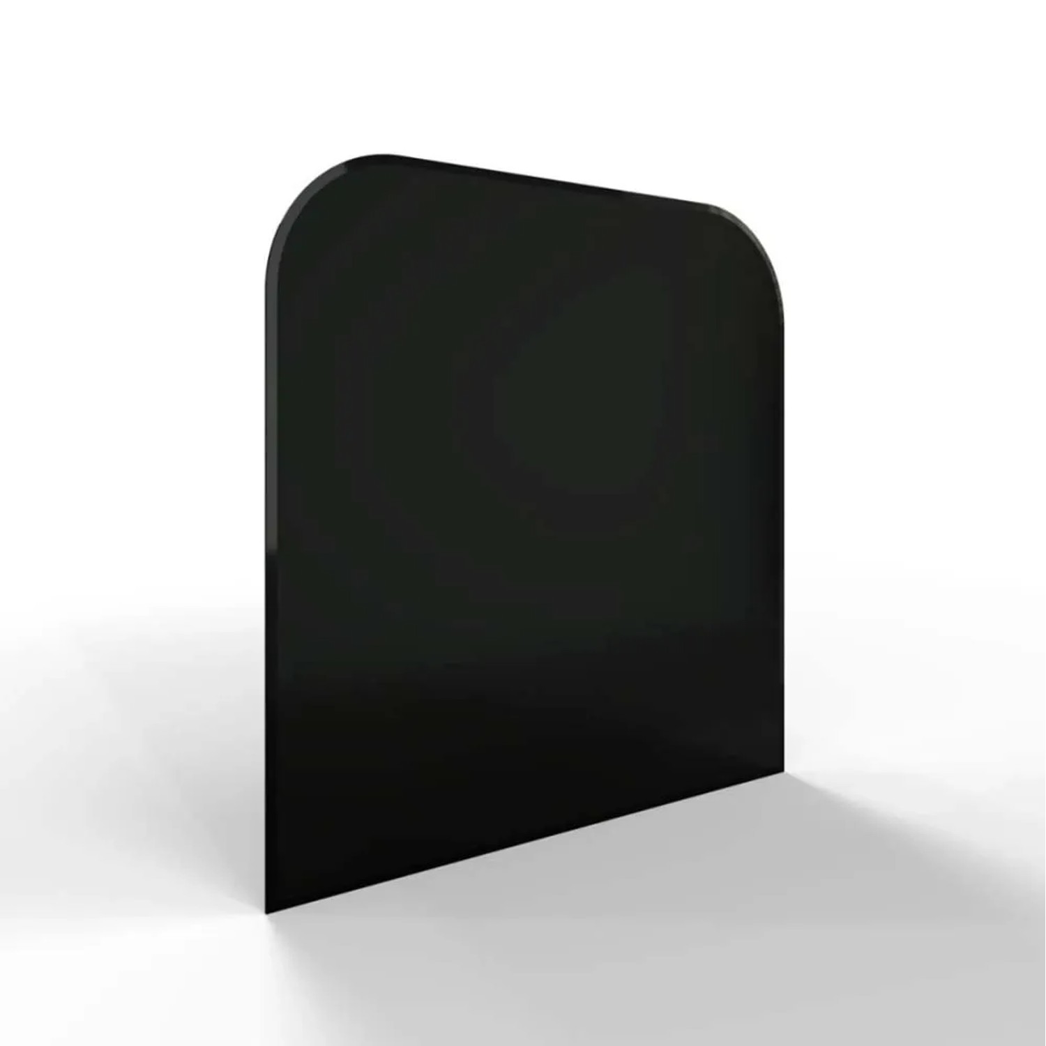 E-shop HS Flamingo Sklo pod kachle oblúk 2xR200, čierne, 1000 x 1000 x 6 mm