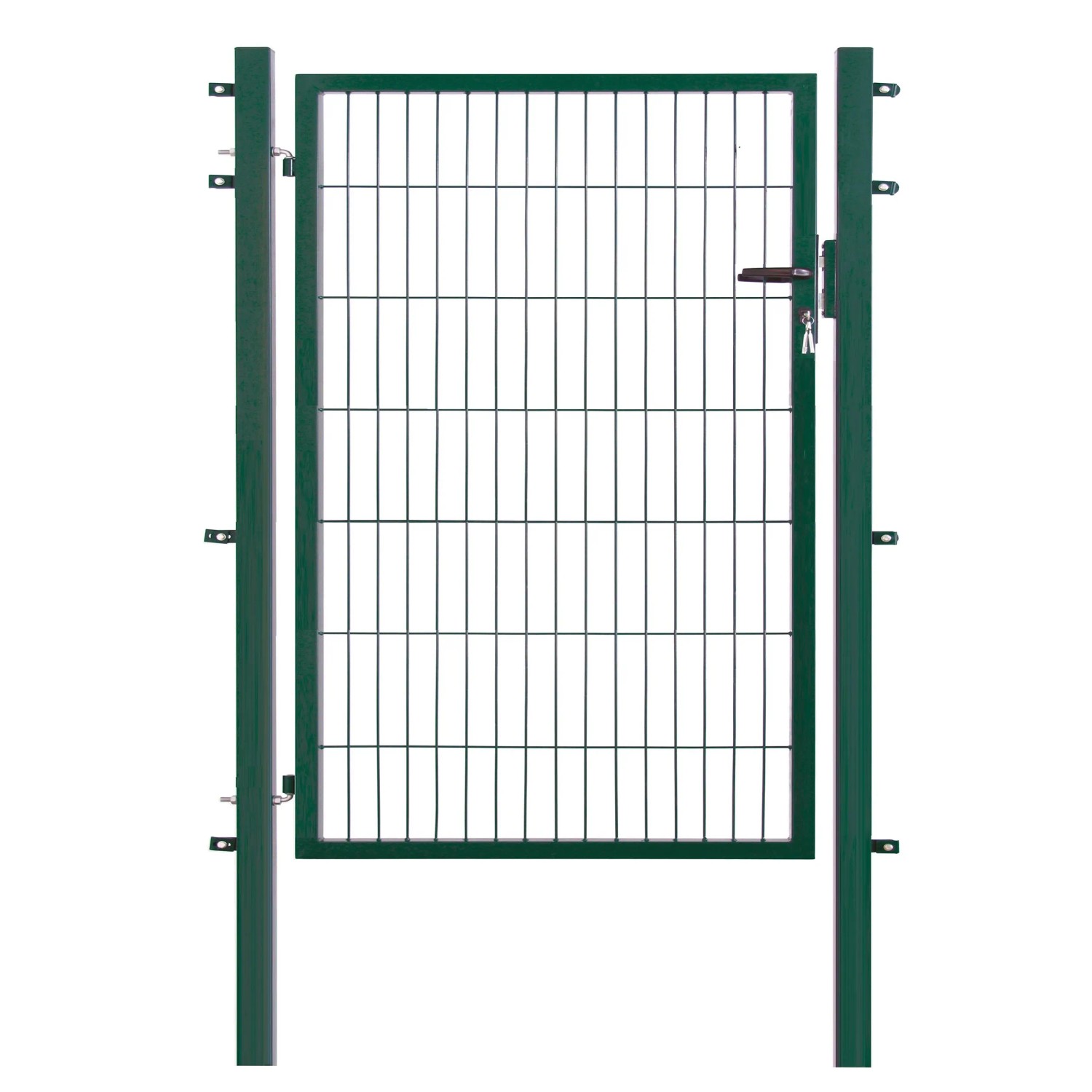 E-shop Jednokrídlová bránka Comfort pre plot zo zváraného pletiva zelená 140 x 100 cm