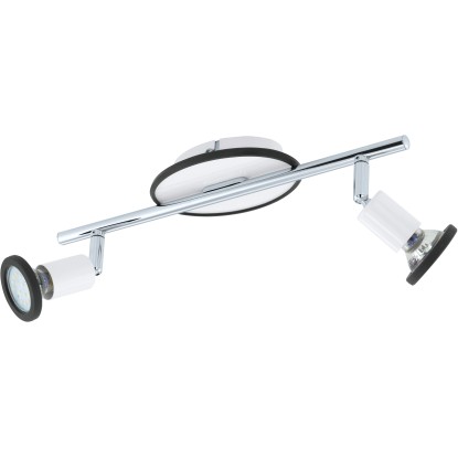 EGLO 2-bodové stropné LED svietidlo Modino biely chróm