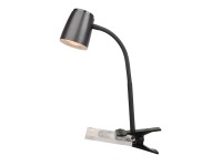 Top Light LED stolná lampička s klipom MIA KL, čierna