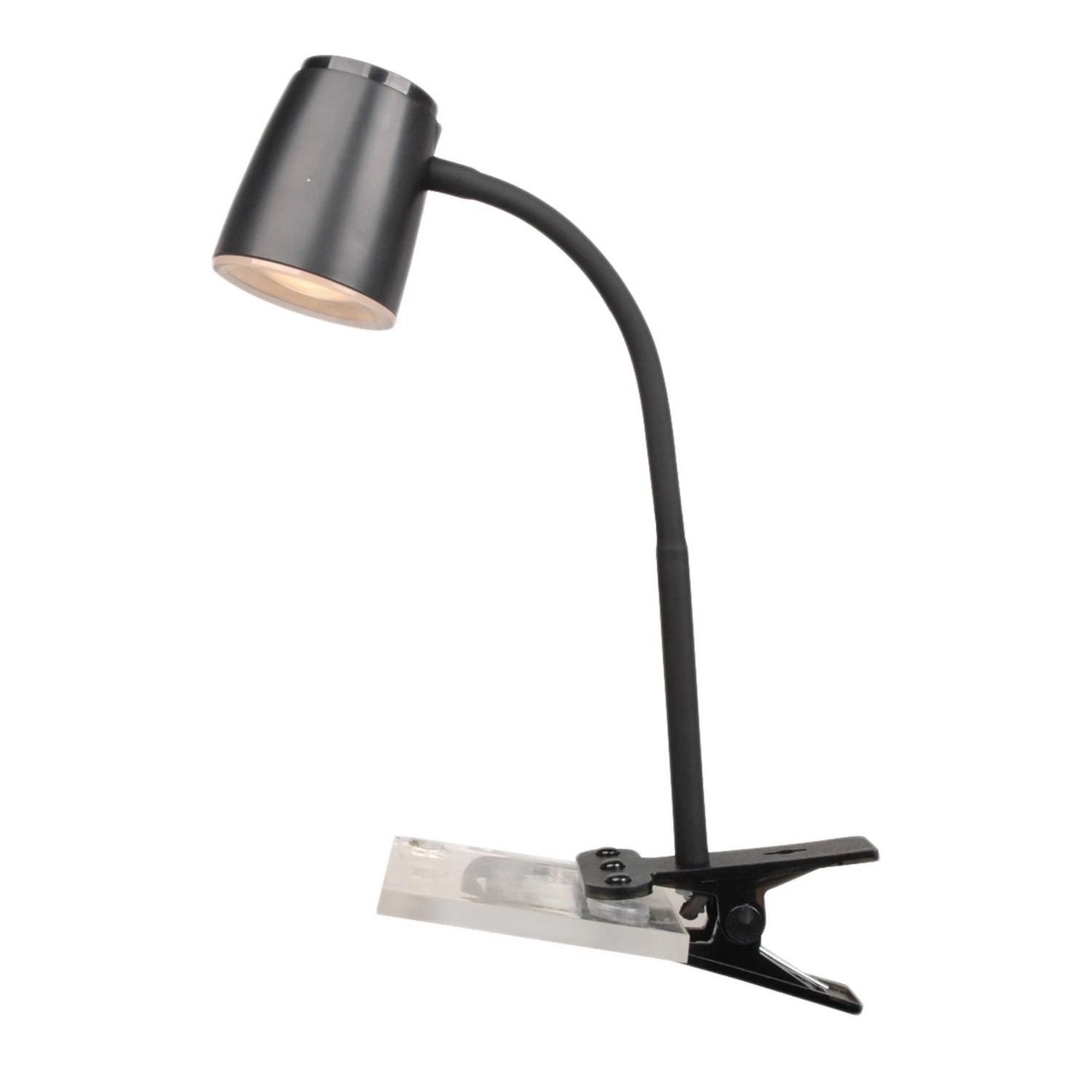 E-shop Top Light LED stolná lampička s klipom MIA KL, čierna