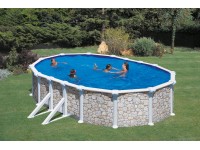 Súprava s bazénom a oceľovým plášťom, 500 cm x 300 cm x 120 cm