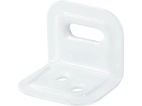 Nastaviteľný uholník biely, práškový nástrek 30 mm x 25 mm x 25 mm