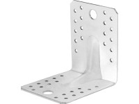 Spojovací uholník s výstužným rebrom 70 mm x 70 mm x 55 mm pozinkovaný, 20 ks