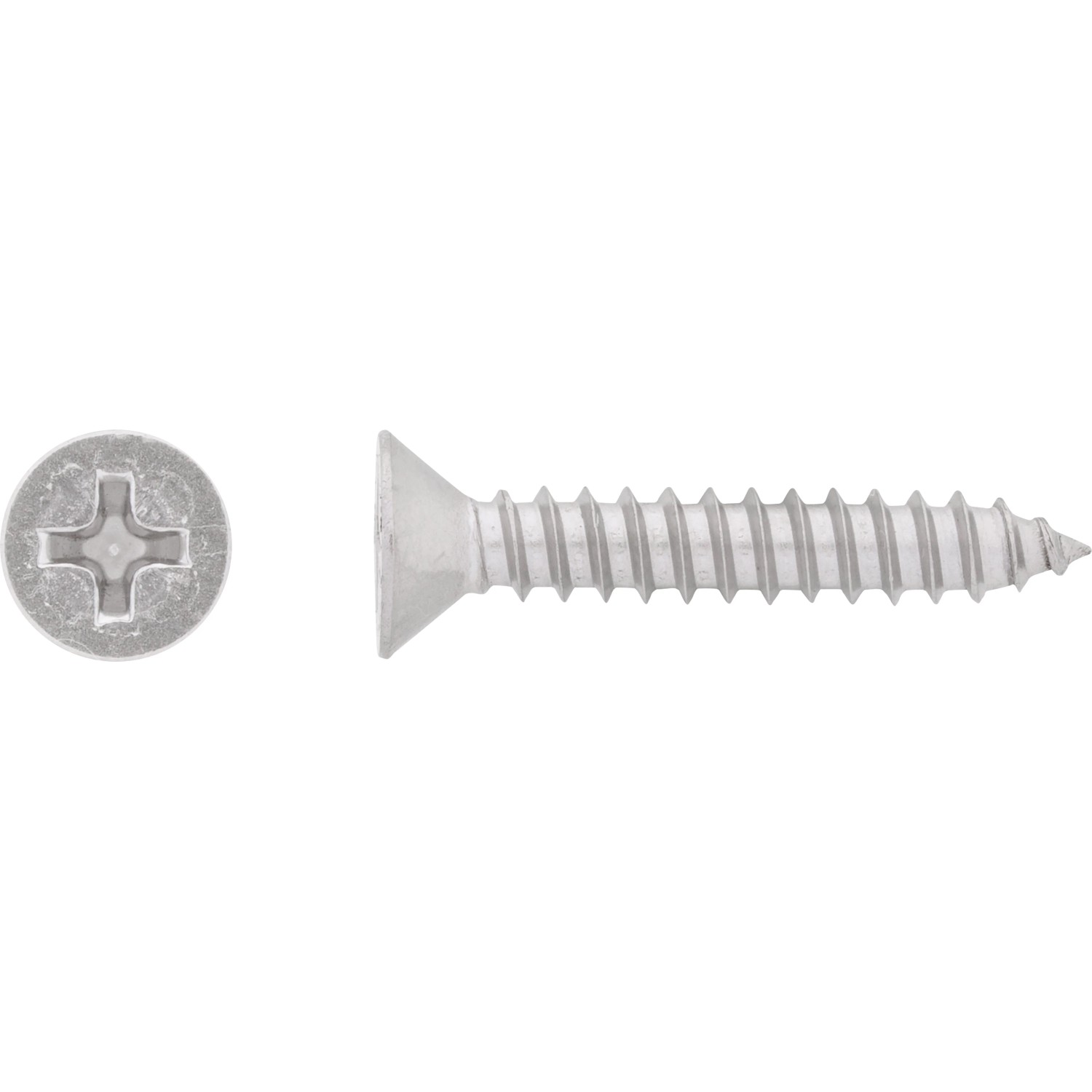 E-shop Skrutka do plechu so zápust. hlavou PH2 plný závit bielo pozink. 4,2x19 mm, 12ks