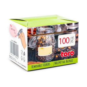t.b.t. Etikety na poháre na potraviny, 100 ks.