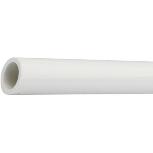 Biela okrúhla rúrka Arcansas, priemer 1 cm, dĺžka 260 cm, z PVC.