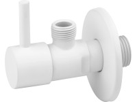 baliv Dizajnový rohový ventil EV-3440 s páčkou, matná biela, 1/2