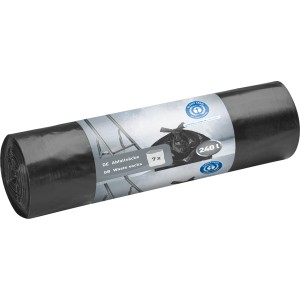 Rolka čiernych vriec na odpad, 240 l, 7 kusov, na záhradný a domáci odpad.