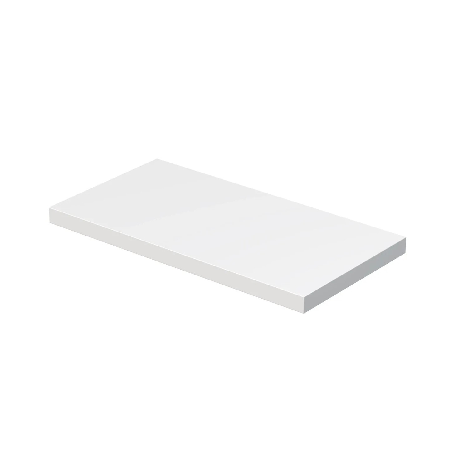 E-shop INTEDOOR Umývadlová doska BEE bez výrezu, š. 100 cm, biela mat
