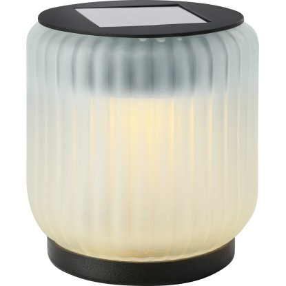 Solárne dekoratívne LED svietidlo, matná biela, pr. 8 x 9 cm