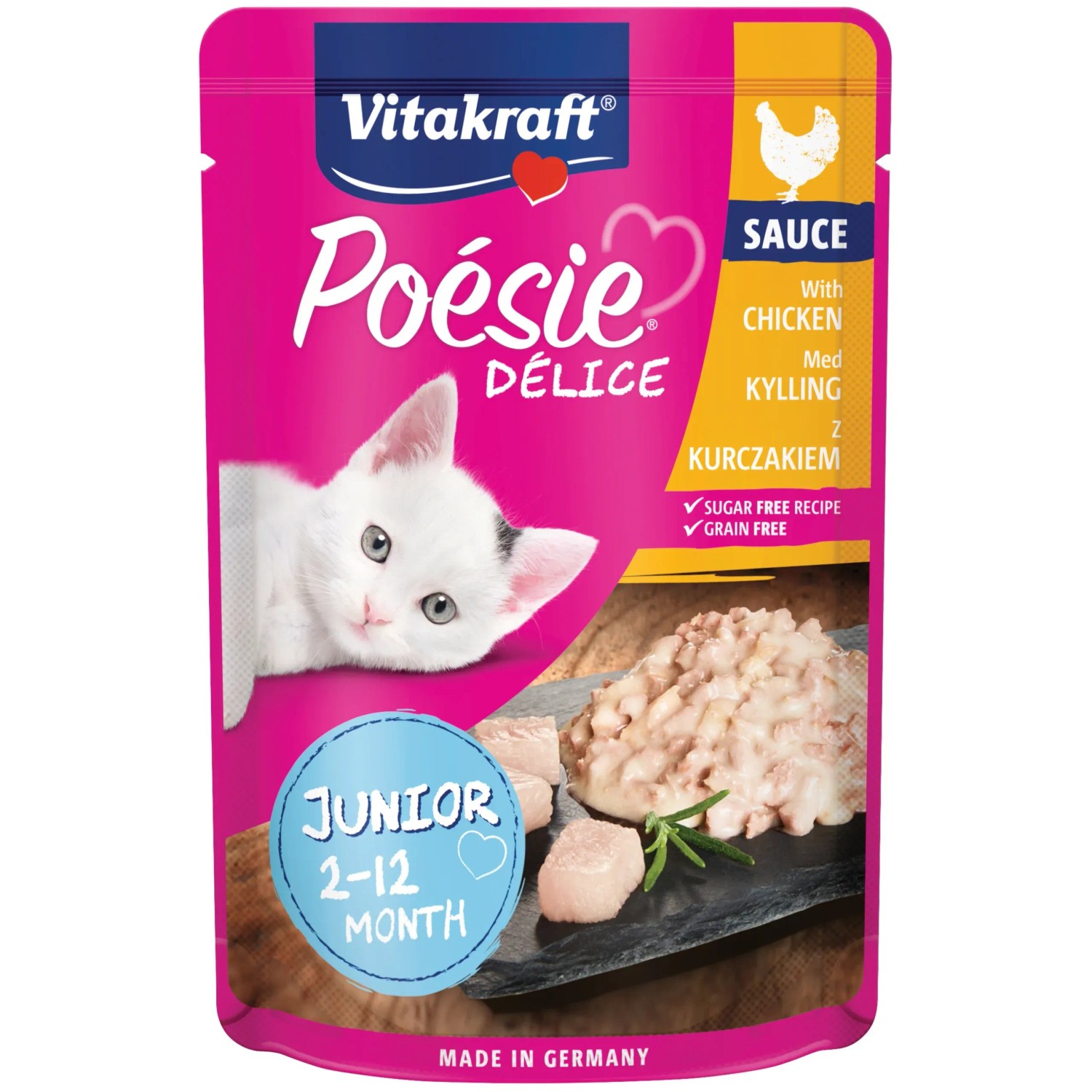 E-shop Vitakraft Kapsičky pre mačky Poésie Délice Junior kuracie 1 x 85 g