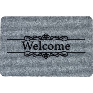 Sivá rohožka "Welcome" 40x60 cm pre vnútorné použitie, s protišmykovou podložkou.