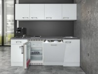 Flex-Well Kuchyňa Joelina 210 cm/typ 5 - chladnička/varná doska/umývačka