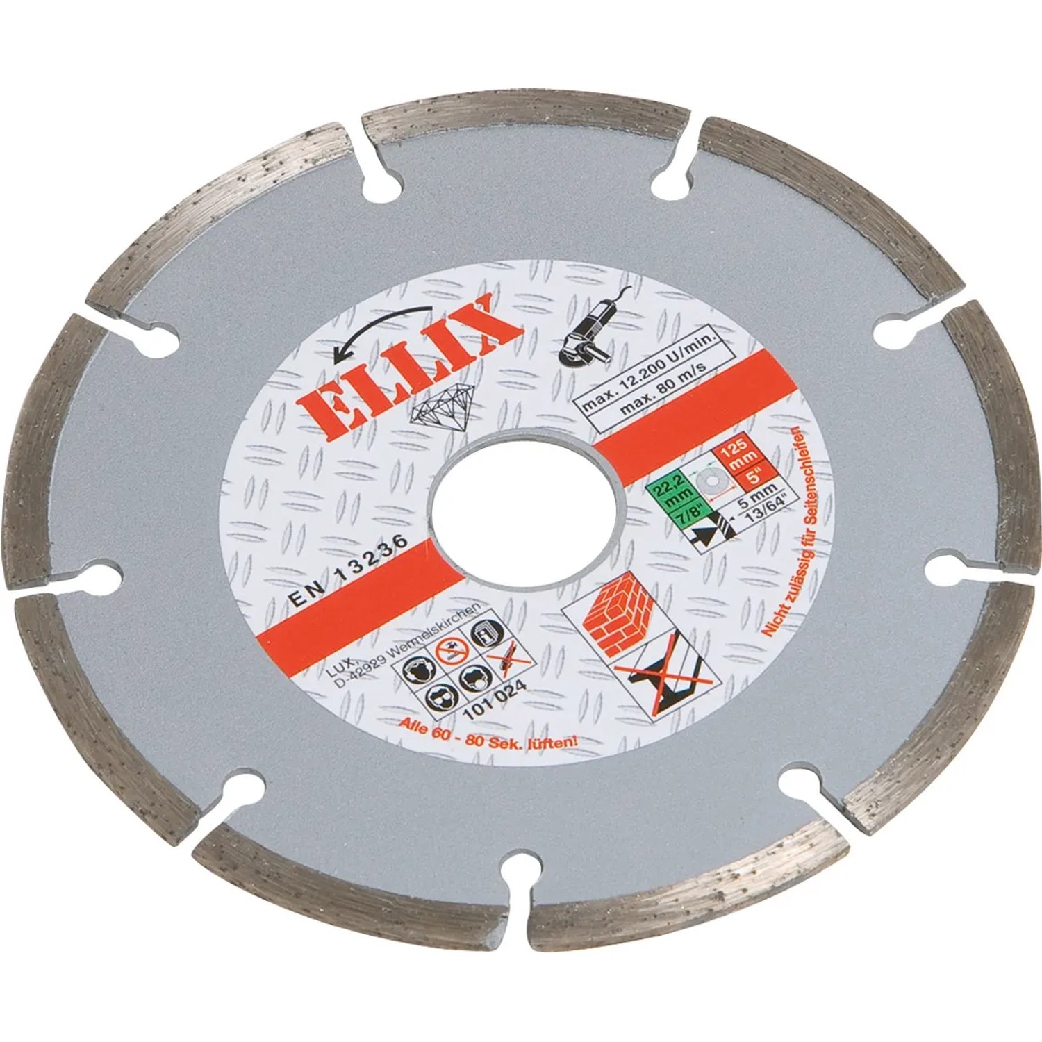 E-shop ELLIX Diamantový rezný kotúč na kameň Ø 125 mm