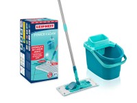 LEIFHEIT Súprava plochého mopu Power Clean M s vedrom a žmýkacím košom