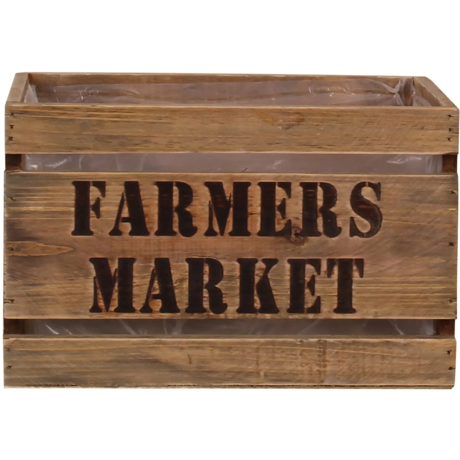 E-shop Drevená debna "Farmers Market" hnedá, 20 x 13,5 x 14 cm