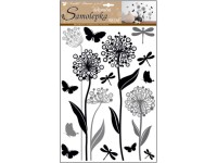 Anjel Přerov Samolepky na stenu s glitrami Kvety 41 x 29 cm