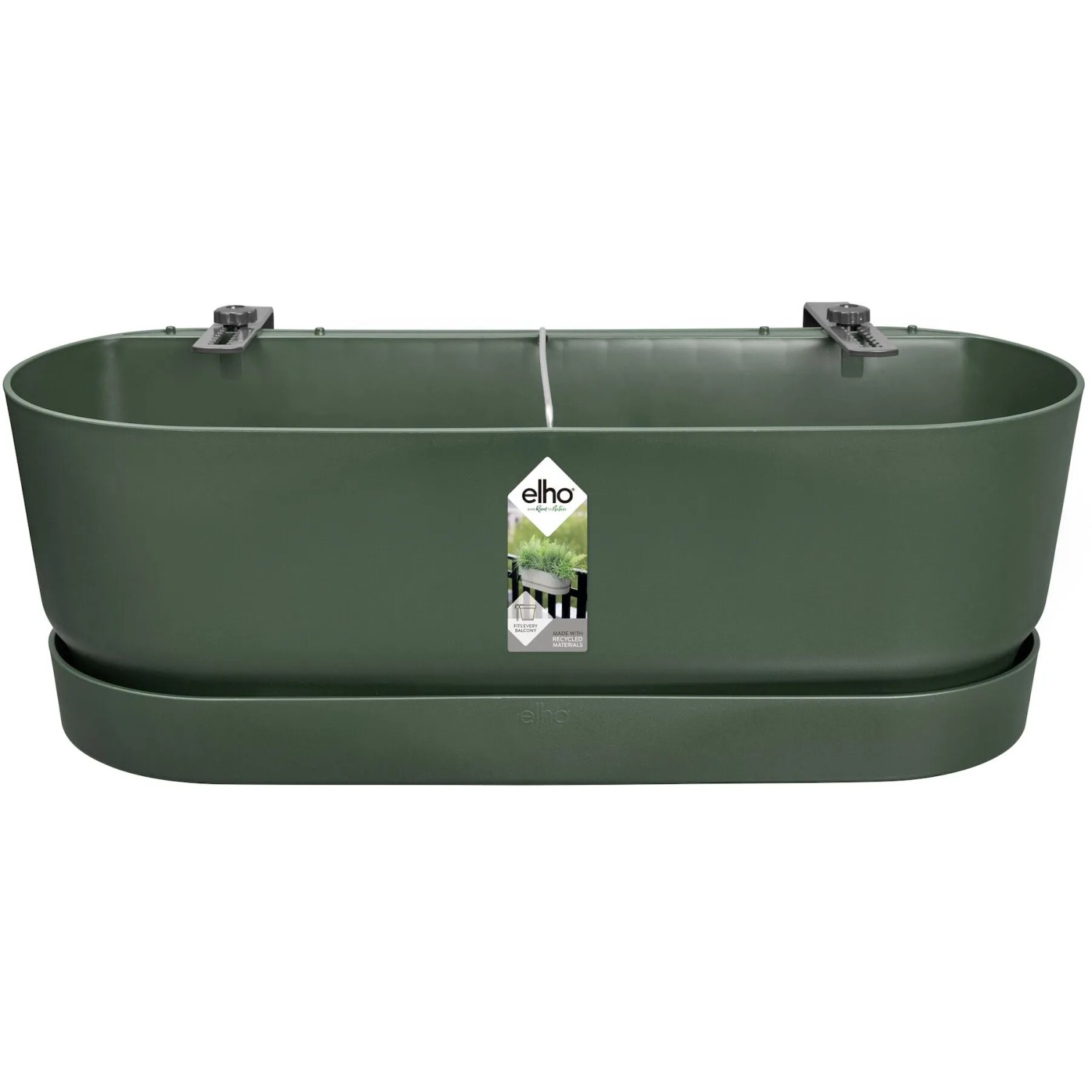 E-shop elho Kvetináč Greenville Easy Balcony listovo zelený, 52 x 19 x 21 cm
