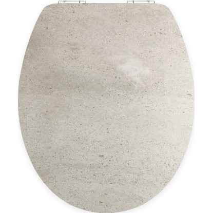 baliv WC sedátko Satado s pomalým sklápaním, MDF drevené jadro, sivá