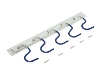 LUX Lišta na náradie 43 cm s 5 háčikmi