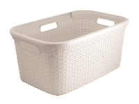 Kôš na čistú bielizeň Rattan 45 l krémový