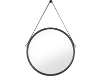 Okrúhle zrkadlo s priemerom 50 cm čierne