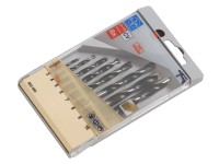 LUX-TOOLS Súprava vrtákov do dreva, 8-dielna, 3-10 mm