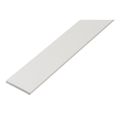 Plochá tyč 2 mm x 25 mm x 2600 mm biela