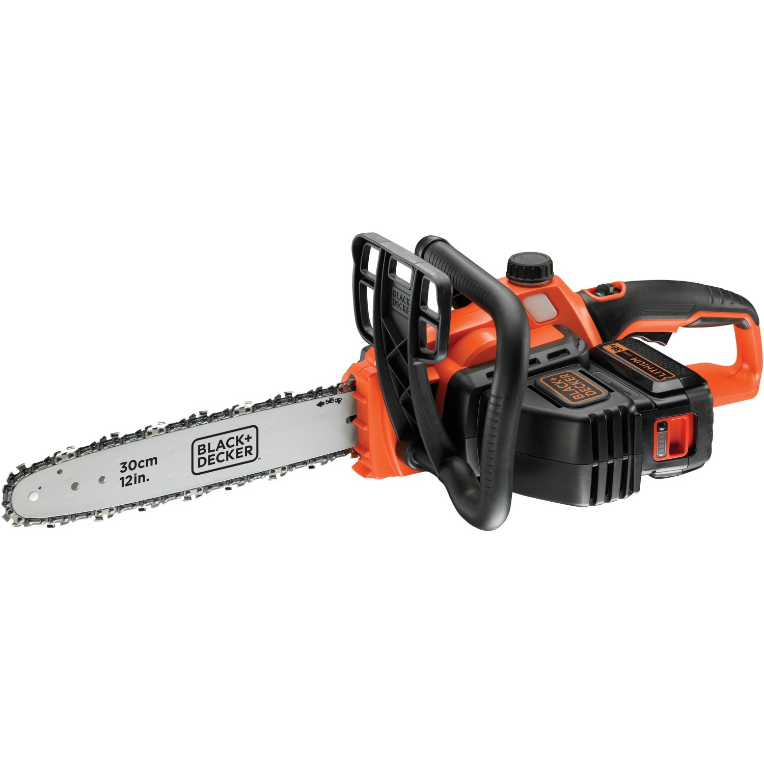 E-shop Black+Decker Aku reťazová píla GKC3630L20, 36 V, 2,0 Ah, dĺžka lišty 30 cm