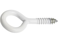 Oko so skrutkou biele pozinkované 20 x 3,3 mm, 4 ks