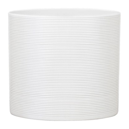 Scheurich kvetináč 828 Panna, Ø 33cm, keramický s jemnými vodorovnými linkami.