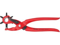 Knipex Revolverové dierovacie kliešte, červený práškový nástrek, 220 mm