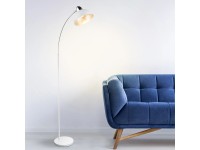 GLOBO Stojaca lampa ANITA, E27, bielo-strieborná/chróm, 50 x 23 x 155 cm