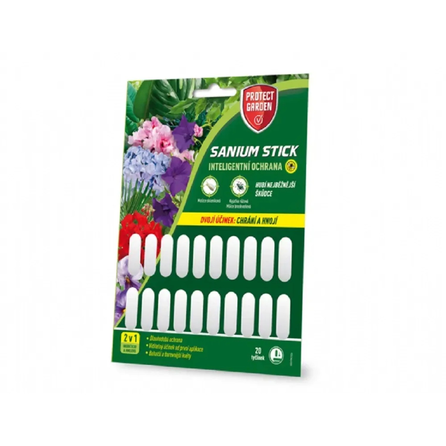E-shop Protect Garden Tyčinkové hnojivo proti voškám a moliam Sanium Stick, 20 ks