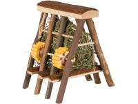 Trixie Krmelec na seno so senom a kukuričnými klasmi 17 cm x 20 cm x 17 cm