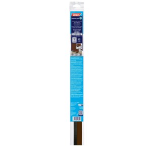 tesa Insulation Tesnenie dverí kefa hliník hnedý v balení. Samolepiace hliníkové kefové tesnenie dverí proti prievanu.