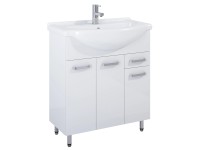 Maximus Skrinka pod umývadlo Eve, 3 dvierka 1 zásuvka, lesklá biela, 70 cm