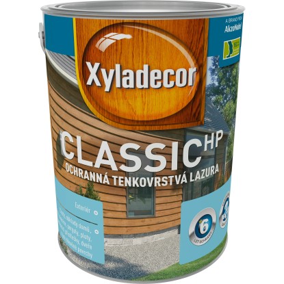Xyladecor Ochranná tenkovrstvová lazúra Classic HP gaštan 5 l