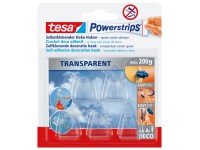 tesa Dekoračné lepiace háčiky Powerstrips Transparent Deco, 5 ks