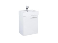 Roca Umývadlová skrinka Diego vr. umývadla 1xdvierka, biela lesk, 61x45x30,5 cm