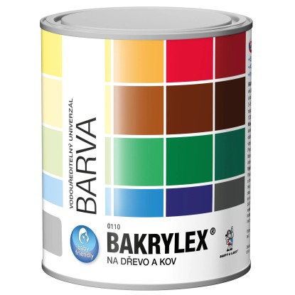 BAKRYLEX Farba na drevo a kov V2066 Univerzál lesk 0820 červená 700 g