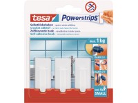 tesa Samolepiace háčiky Powerstrips S malé obdĺžnikové, biela, 3 ks tesa Samolepiace háčiky Powerstrips S malé obdĺžnikové, biela, 3 ks