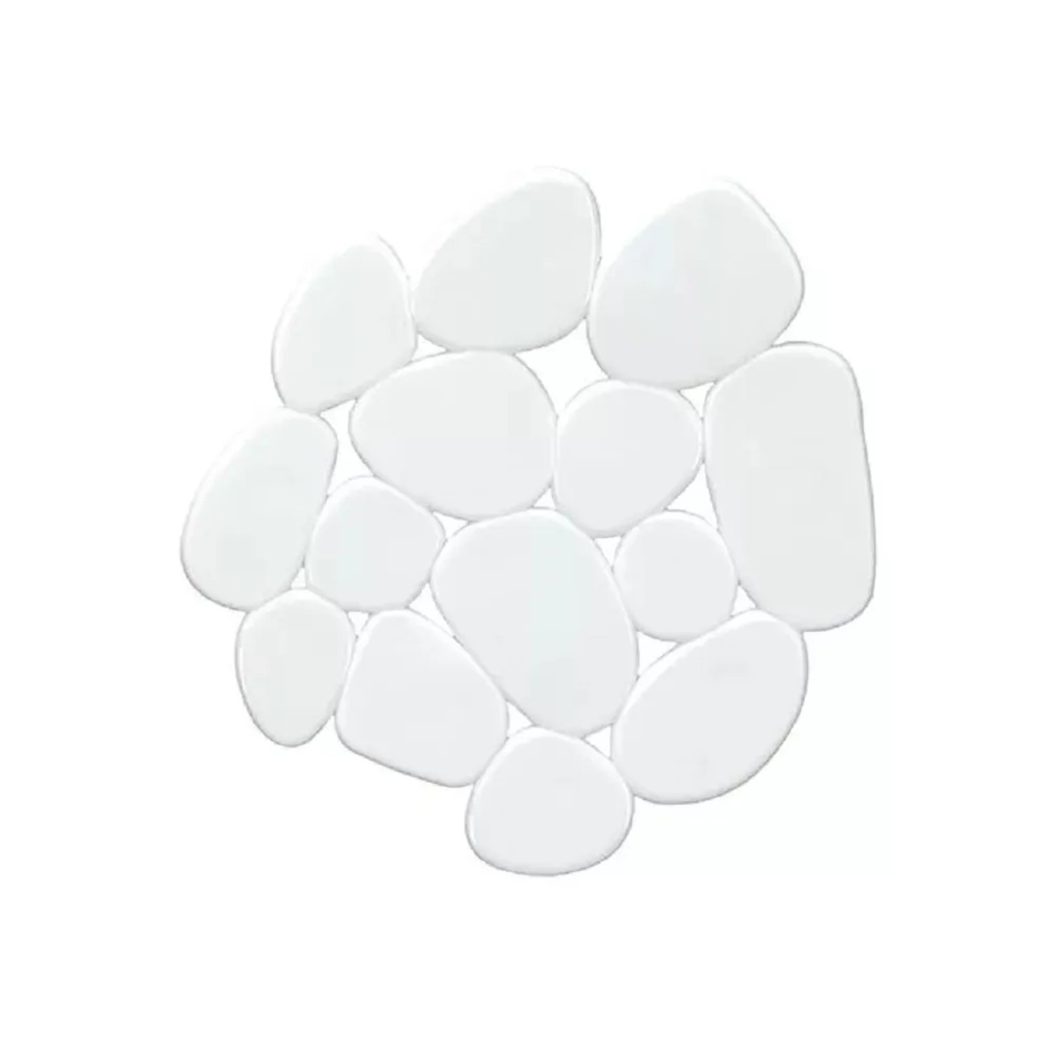 E-shop Kleine Wolke Dekoratívne kamienky do vane Sassolino biele 6 ks